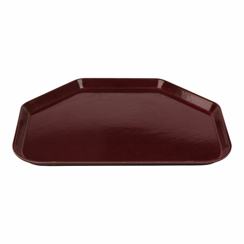 Cambro 1422TR522 14" x 22" Trapezoid Fiberglass Burgundy Wine Camtray - 12/Case