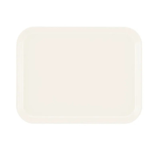 Cambro 1014538 10.63" x 13.75" Cottage White Rectangular High-Impact Fiberglass Camtray