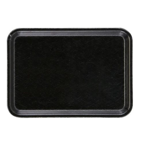 Cambro 57110 6.94" x 4.94" Black High-Impact Fiberglass Rectangular Camtray - 12/Case