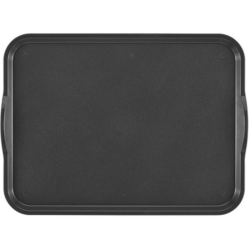 Cambro 1418CWH485 14" x 18" Smoked Metal Polycarbonate Rectangular Camwear Tray with Handles - 12/Case