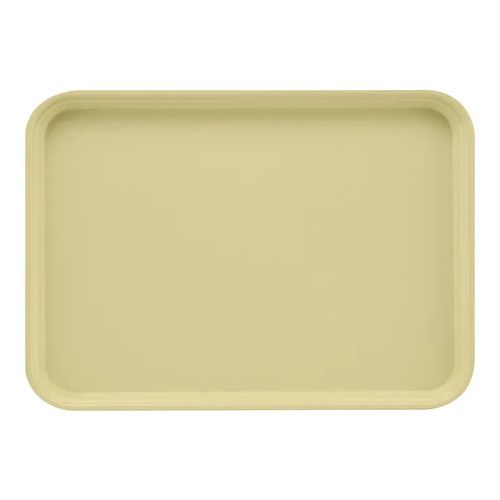 Cambro 1622536 16" x 22" Rectangular Fiberglass Lemon Chiffon Camtray