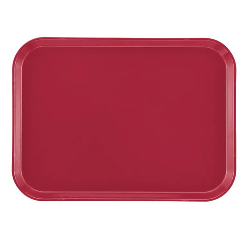 Cambro 1216505 12" x 16.31" Cherry Red Rectangular High-Impact Fiberglass Camtray - 12/Case