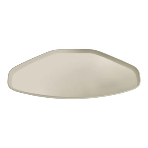 Cambro 1520TR538 14.56" x 19.5" Trapezoid Fiberglass Cottage White Camtray - 12/Case