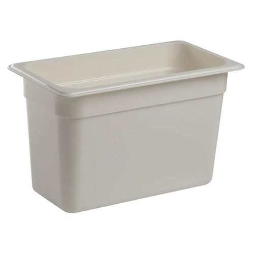 Cambro 38CW148 7.3 Qt. White Polycarbonate 1/3 Size Camwear Food Pan - 6/Case