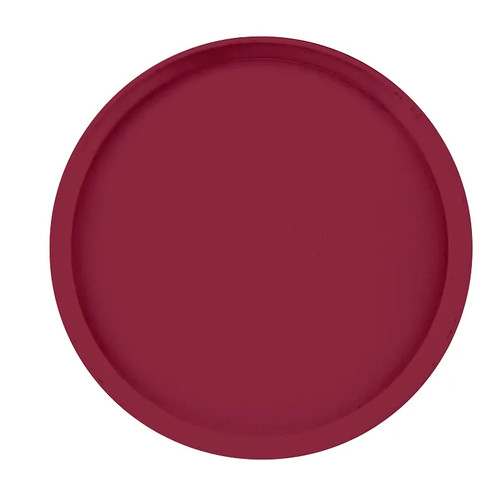 Cambro 1400522 14" Dia. Burgundy Wine Round Fiberglass Serving Camtray - 12/Case