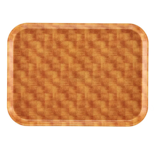 Cambro 1216302 12" x 16.31" Light Basketweave Rectangular High-Impact Fiberglass Camtray - 12/Case
