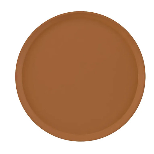 Cambro 1600508 16" Dia. Round Fiberglass Suede Brown Serving Camtray - 12/Case