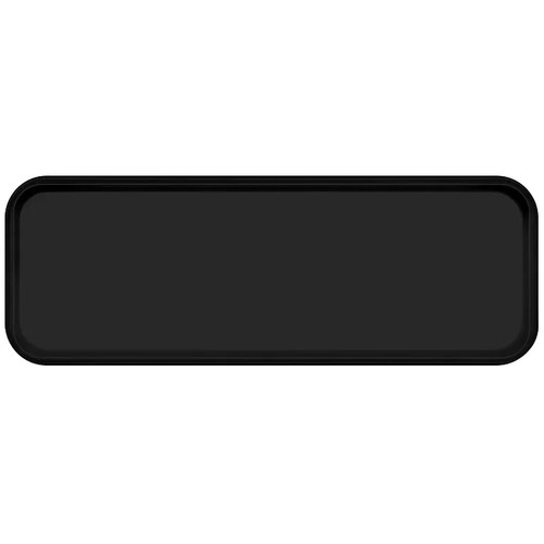 Cambro 926110 8.875" x 25.563" x 1" Black High-Impact Fiberglass Rectangular Camtray - 12/Case