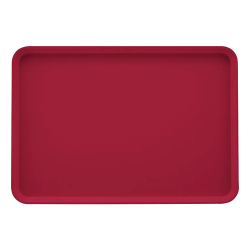 Cambro 2025505 25.56" x 20.75" Cherry Red High-Impact Fiberglass Rectangular Camtray - 6/Case