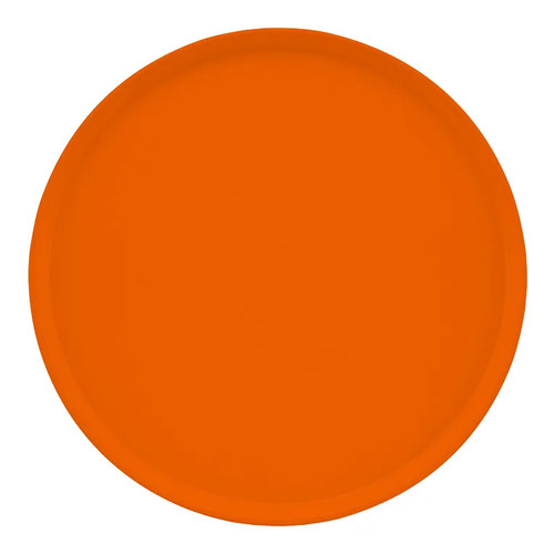 Cambro 1950222 19.5" Orange Pizzazz Fiberglass Round Serving Camtray - 12/Case