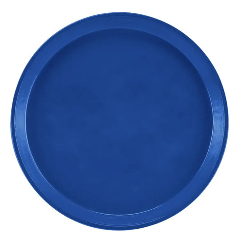 Cambro 1100123 11" Dia. Amazon Blue Round Fiberglass Serving Camtray - 12/Case