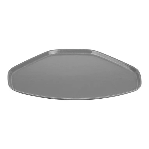 Cambro 1520TR107 14.56" x 19.5" Trapezoid Fiberglass Pearl Gray Camtray - 12/Case