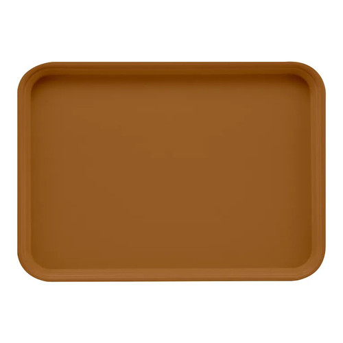 Cambro 1622508 16" x 22" Rectangular Fiberglass Suede Brown Camtray - 12/Case