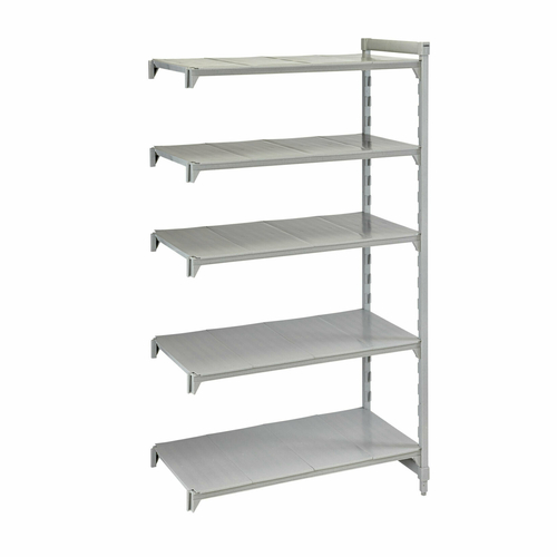Cambro CPA216084S5PKG 60" W x 21" D x 84" H Speckled Gray Solid 5 Shelves Camshelving Premium Add-On Unit