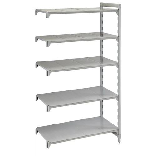 Cambro CPA216084S5PKG 60" W x 21" D x 84" H Speckled Gray Solid 5 Shelves Camshelving Premium Add-On Unit