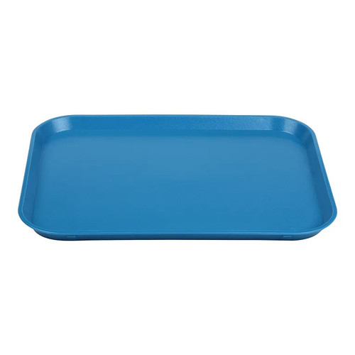 Cambro 1418CW168 13.94" x 17.94" Blue Rectangular Polycarbonate Large Stacking Lugs Dri-Stak Separators Camwear Tray - 12/Case