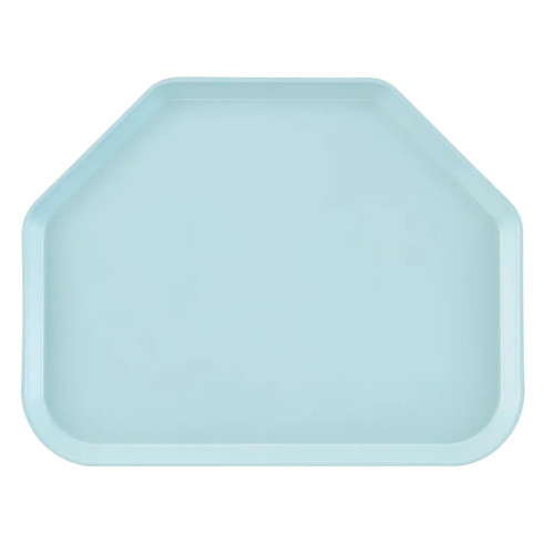 Cambro 1418TR177 14" x 18" Trapezoid Fiberglass Sky Blue Camtray - 12/Case