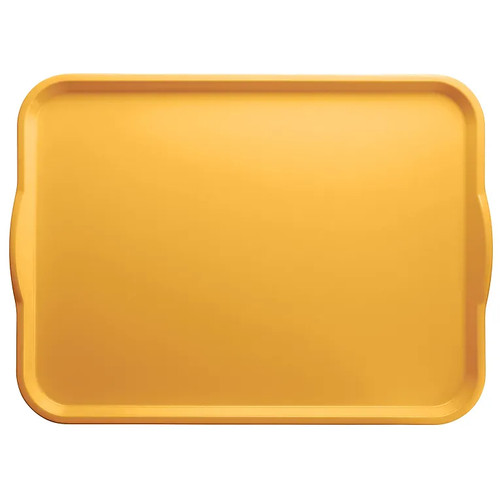 Cambro 1520H171 15" x 20" Tuscan Gold Reinforced Fiberglass Rectangular Camtray with Handles - 12/Case
