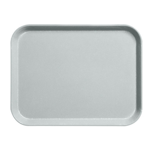 Cambro 1216CL676 12" x 16.31" Steel White Rectangular Fiberglass Stacking Lugs Reinforced Edges Dri-Stak Separators Camlite Tray - 12/Case