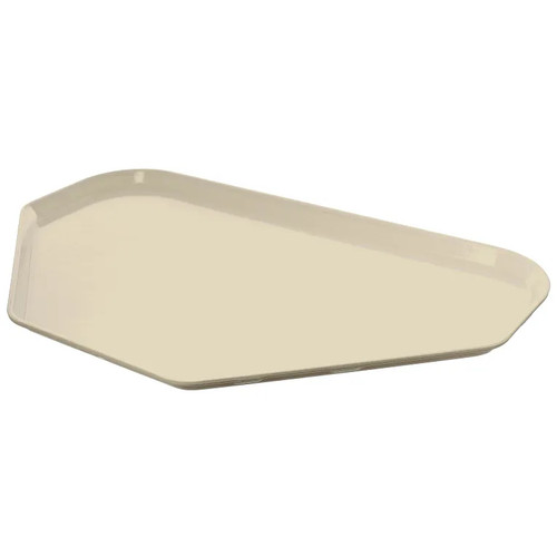 Cambro 1422TR537 14" x 22" Trapezoid Fiberglass Cameo Yellow Camtray - 12/Case