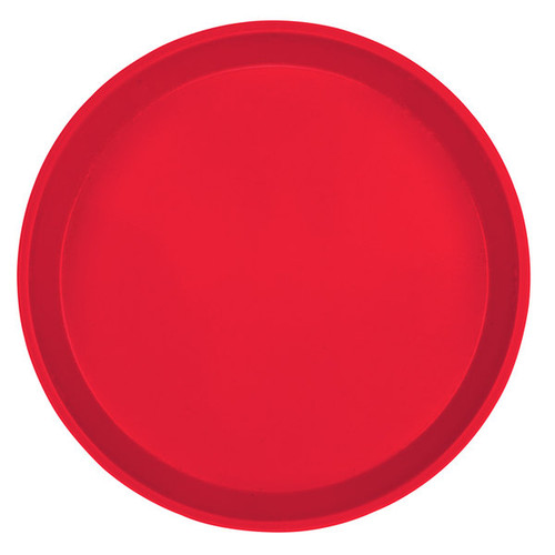 Cambro 1100521 11" Dia. Cambro Red Round Fiberglass Serving Camtray - 12/Case