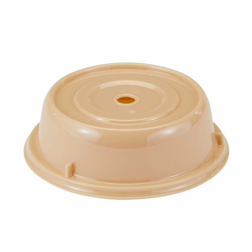 Cambro 905CW133 9.5" Amber Lightweight Polycarbonate Stackable Round Camwear Camcover - 12/Case