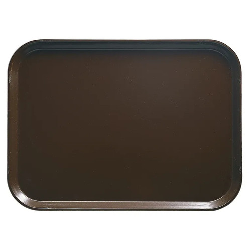 Cambro 1520116 15" x 20.25" Rectangular Fiberglass Brazil Brown Camtray - 12/Case