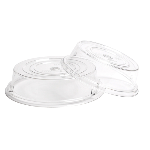 Cambro 1101CWNH152 11" Clear Lightweight Polycarbonate Stackable Round Camwear Camcover - 12/Case