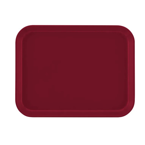 Cambro 1014505 10.63" x 13.75" Cherry Red Rectangular High-Impact Fiberglass Camtray - 12/Case