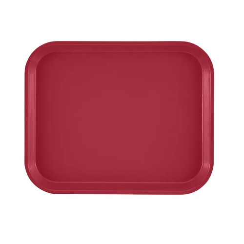 Cambro 810221 9.88" x 8" Ever Red High-Impact Fiberglass Rectangular Camtray - 12/Case