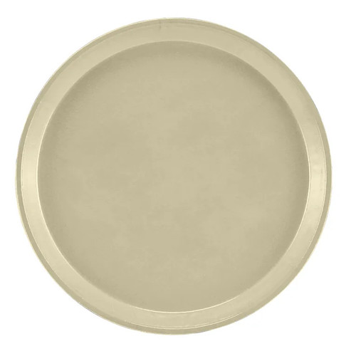 Cambro 900537 9" Dia. Round Cameo Yellow Fiberglass Serving Camtray - 12/Case