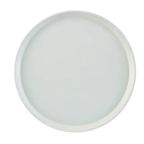 Cambro 1400148 14" Dia. White Round Fiberglass Serving Camtray - 12/Case