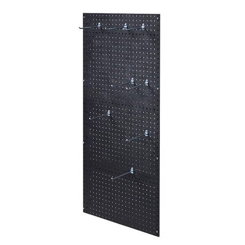 Cambro CSPEGKIT21110 19.75" W x 48" H Matte Black ABS Plastic Camshelving Pegboard Storage System