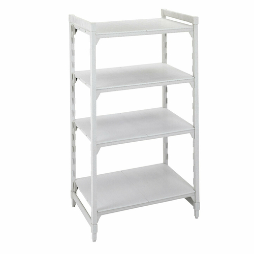 Cambro CPU244884S4PKG 48" W x 24" D x 84" H Speckled Gray Solid 4 Shelves Camshelving Premium Starter Unit