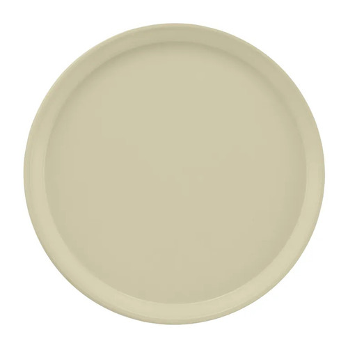 Cambro 1200537 12" Dia. Cameo Yellow Round Fiberglass Serving Camtray - 12/Case