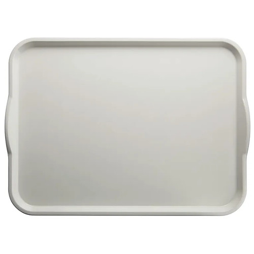 Cambro 1520H148 15" x 20" White Reinforced Fiberglass Rectangular Camtray with Handles - 12/Case