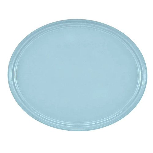 Cambro 2500177 24" x 19" Sky Blue High-Impact Fiberglass Oval Camtray - 6/Case
