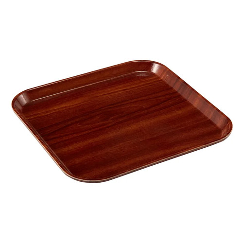Cambro 1216308 12" x 16.31" Burma Teak Rectangular High-Impact Fiberglass Camtray - 12/Case