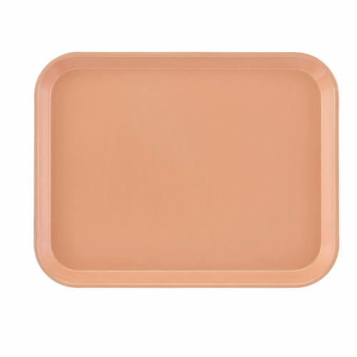 Cambro 1216117 12" x 16.31" Dark Peach Rectangular High-Impact Fiberglass Camtray - 12/Case