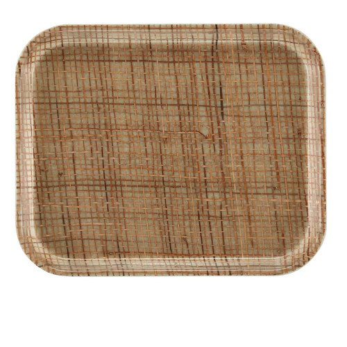 Cambro 810204 9.88" x 8" Rattan High-Impact Fiberglass Rectangular Camtray - 12/Case