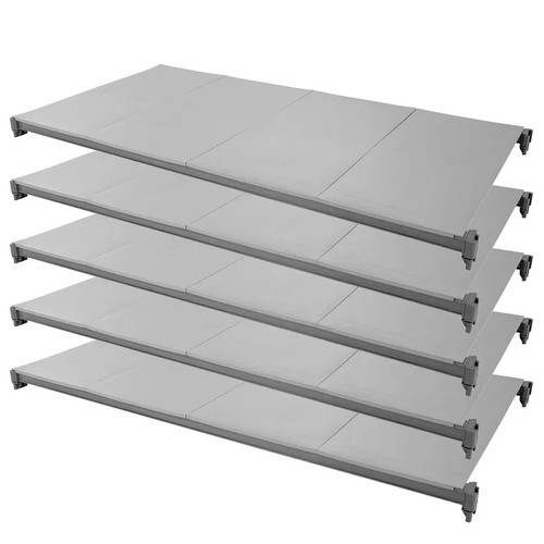 Cambro CBSK1842S5580 42" W x 18" D Brushed Graphite Polypropylene Solid Camshelving Basics Plus Shelf Plate Kit