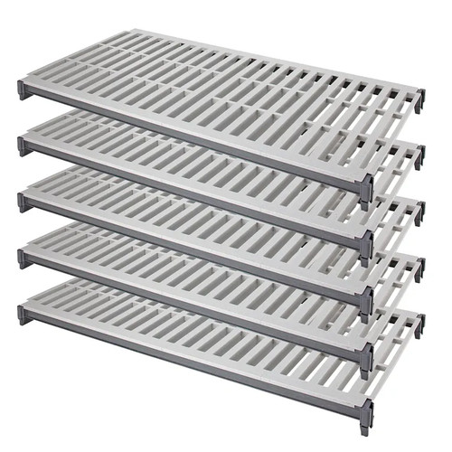 Cambro CBSK2442V5580 42" W x 24" D Brushed Graphite Polypropylene Vented Camshelving Basics Plus Shelf Plate Kit