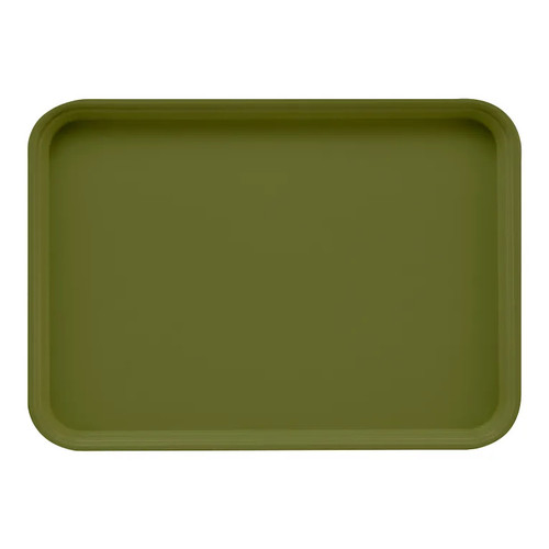 Cambro 1622428 16" x 22" Rectangular Fiberglass Olive Green Camtray - 12/Case