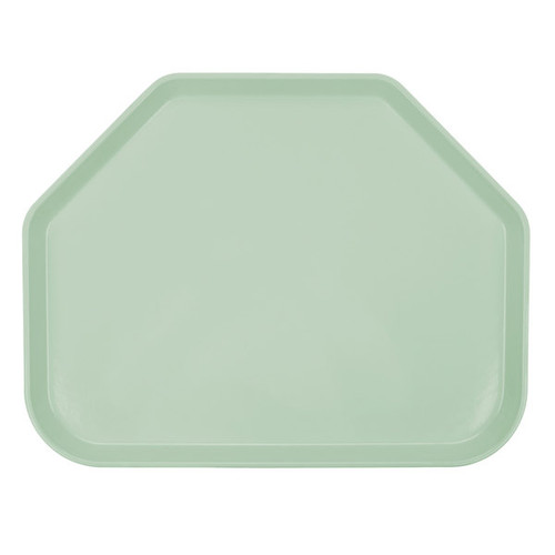 Cambro 1520TR429 14.56" x 19.5" Trapezoid Fiberglass Key Lime Camtray - 12/Case