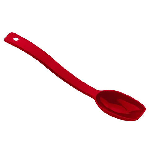 Cambro SPO8CW404 0.5 Oz. Red Polycarbonate Hanging Hole Solid Salad Spoon - 12/Case