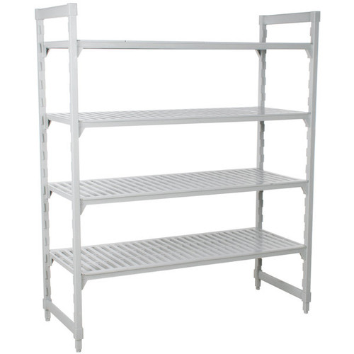 Cambro CPHU243667V4480 36" W x 24" D x 67" H Speckled Gray 4 Shelves Vented Camshelving Premium High Density Mobile Starter Unit