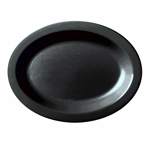 Cambro 120CWP110 12" Black Polycarbonate Oval Camweare Platter