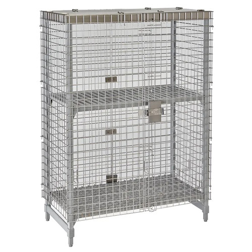 Cambro CPFWSC244860000 26-3/4" W x 50-1/4" L x 61-1/2" H Stainless Steel Side Hinged Full Wrap Camshelving Security Cage