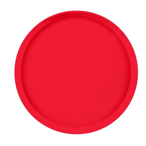 Cambro 1400510 14" Dia. Signal Red Round Fiberglass Serving Camtray - 12/Case
