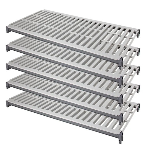 Cambro CBSK2436V5580 36" W x 24" D Brushed Graphite Polypropylene Vented Camshelving Basics Plus Shelf Plate Kit